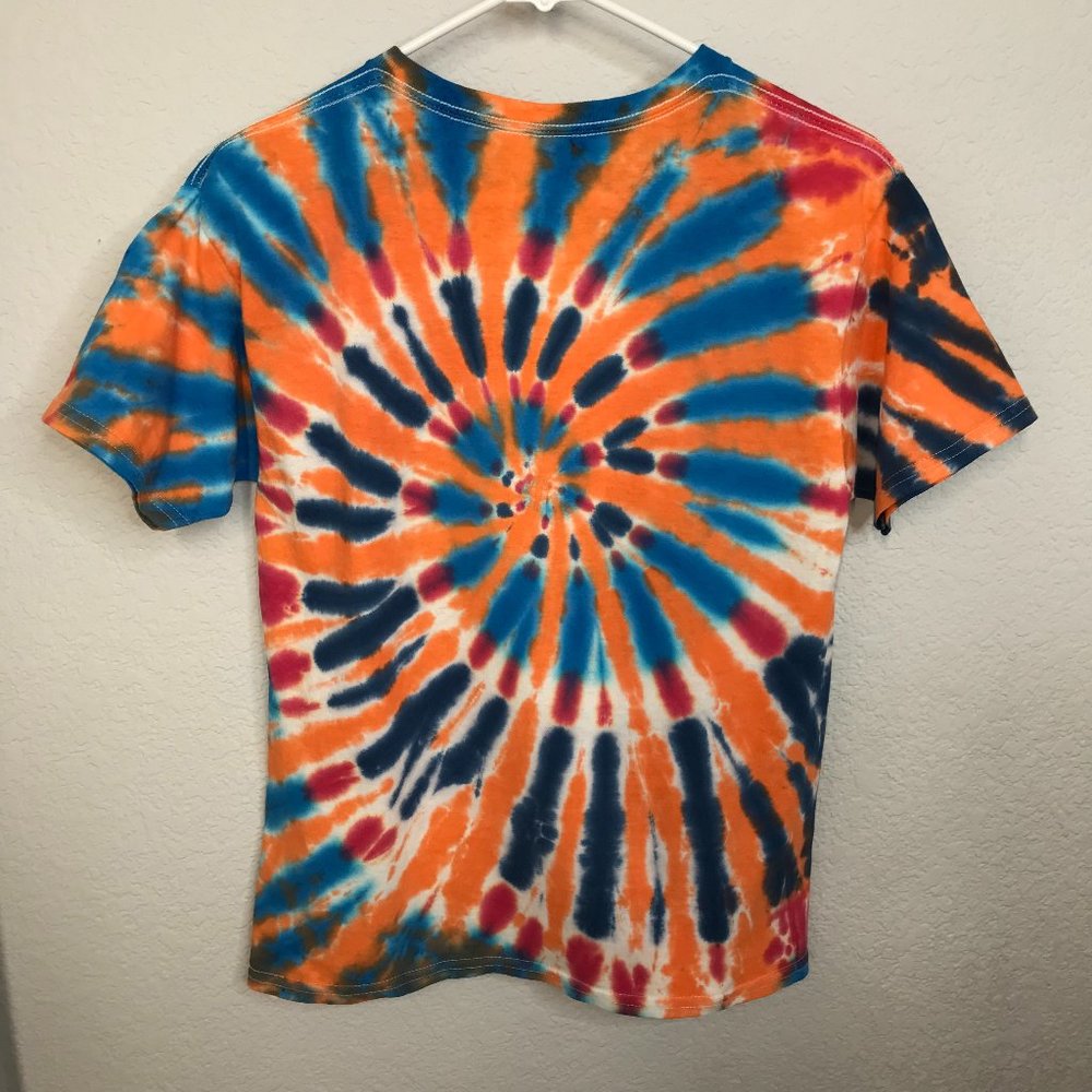 New KIDS Tie-Dye T-Shirt | Orange/Blue | Large - Picture 5 of 6